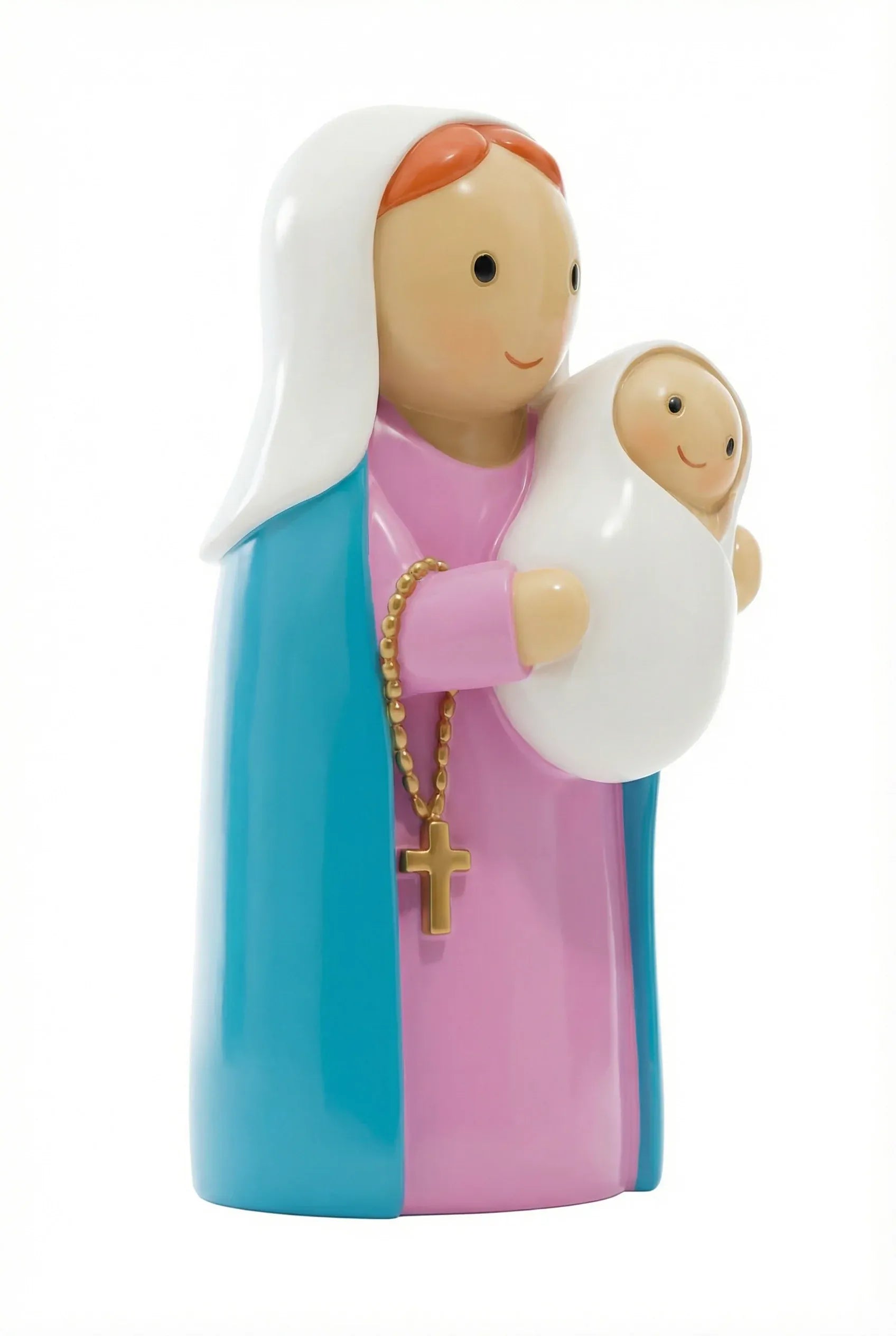 Mary And Baby Jesus Miniature Saint Statue