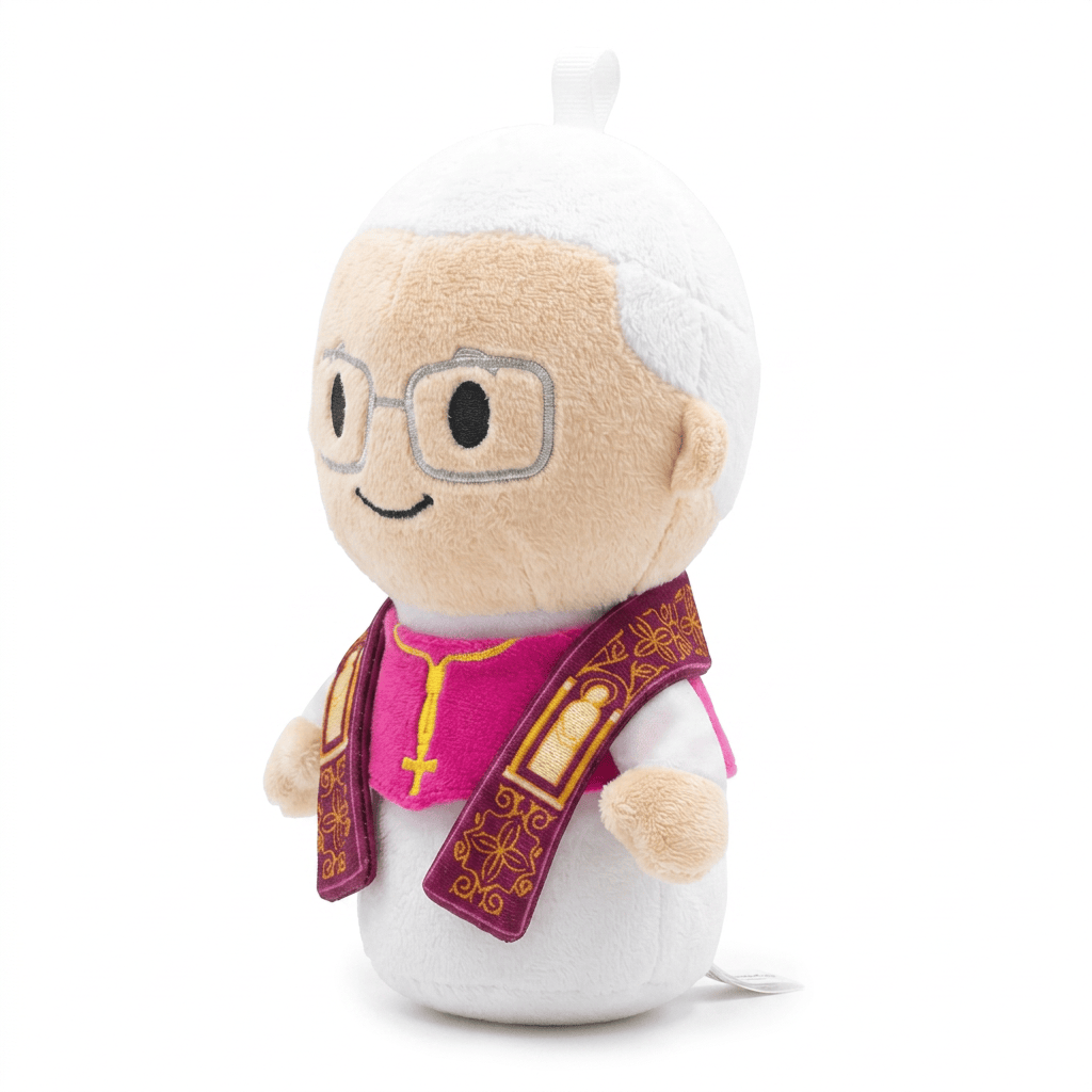 Pope Leo Xiv Catholic Mini Plush Doll 4.75" - First American Pope