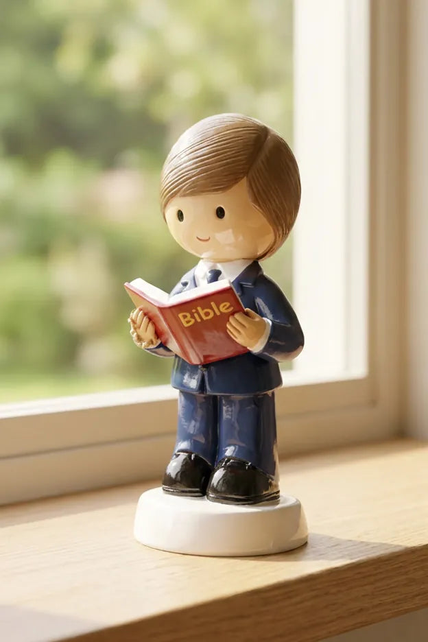 A Light For My Path — Boy Miniature Saint Statue