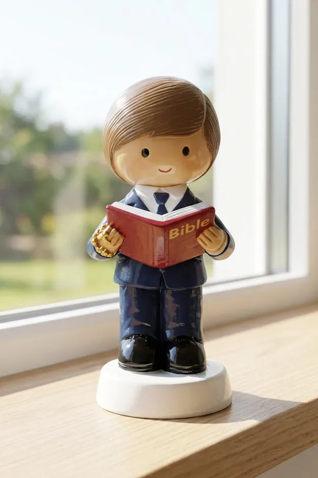 A Light For My Path — Boy Miniature Saint Statue