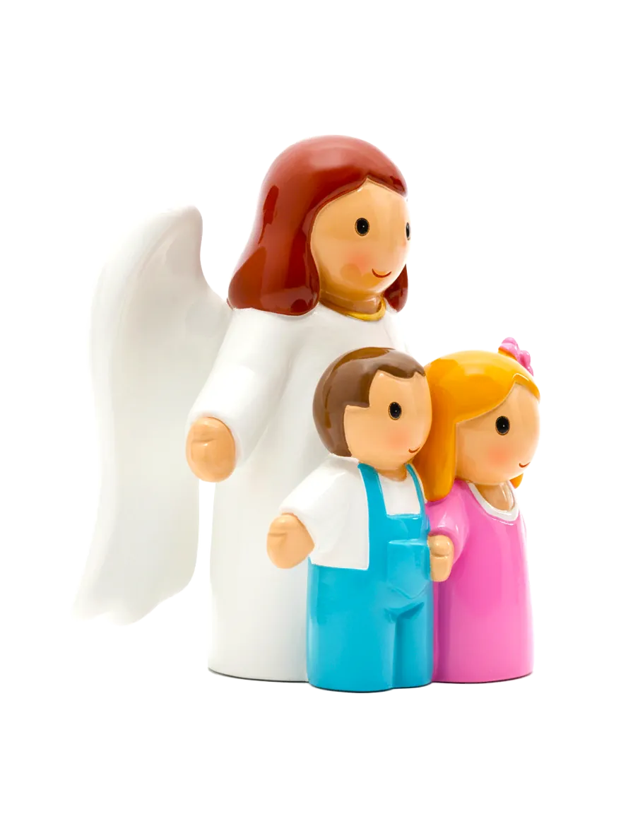 An Angel Watching Over Us Miniature Saint Statue