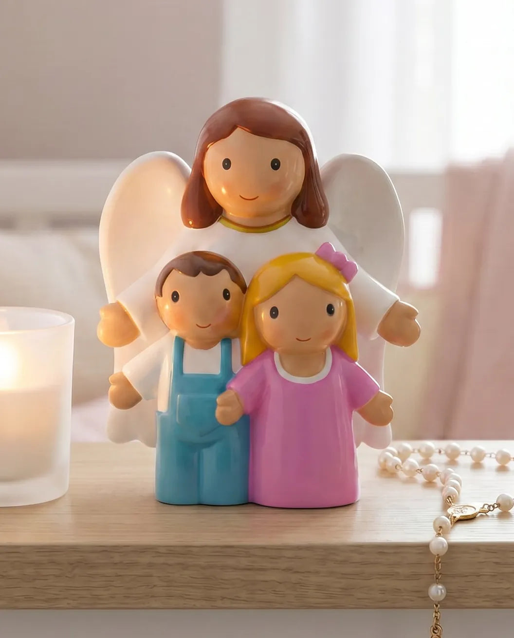 An Angel Watching Over Us Miniature Saint Statue