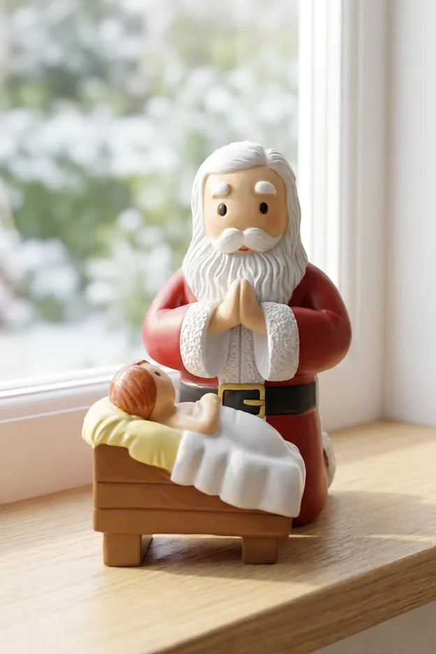 Come, Let Us Adore Him Miniature Saint Statue