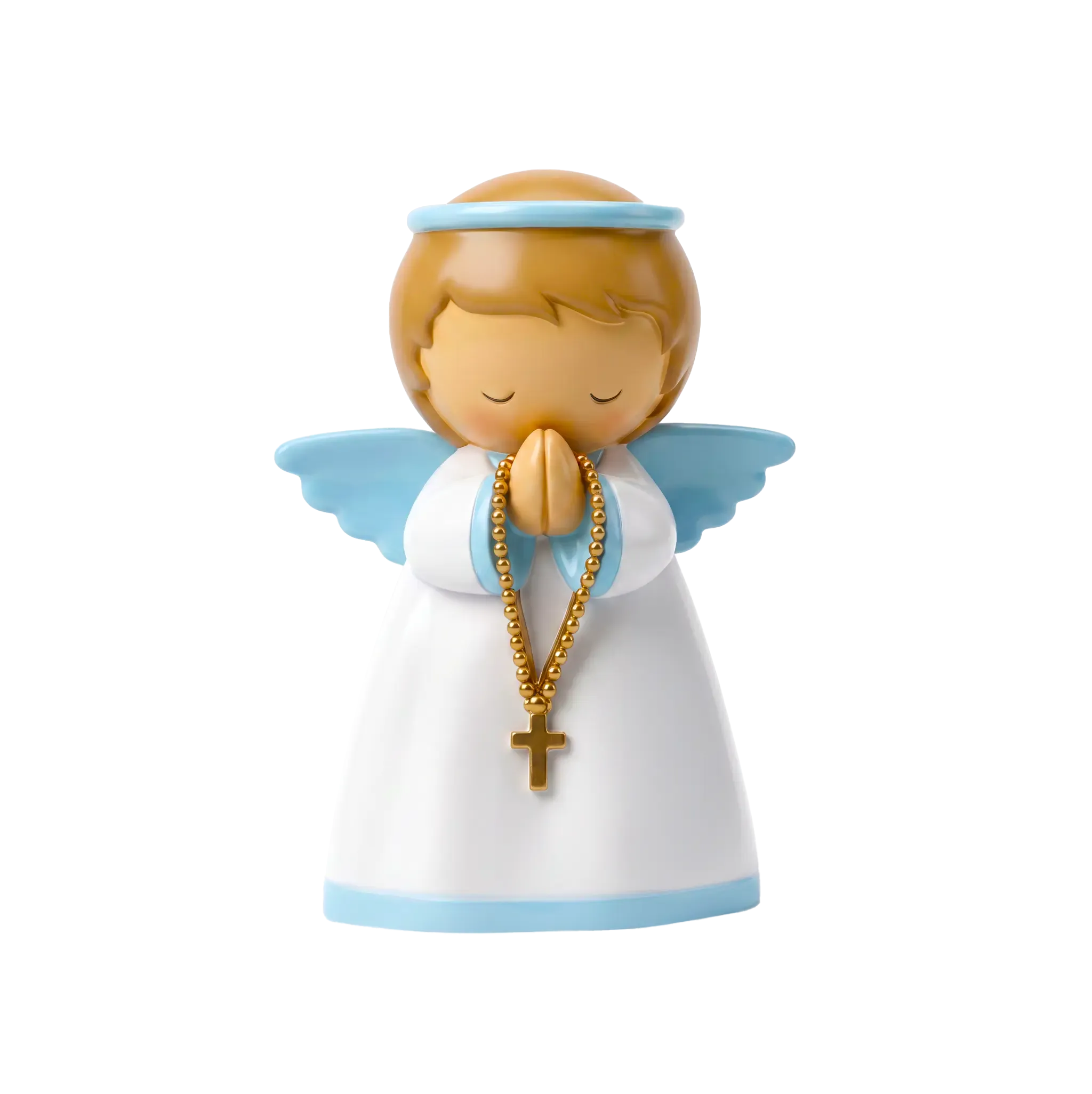 My Guardian Angel Boy Miniature Saint Statue