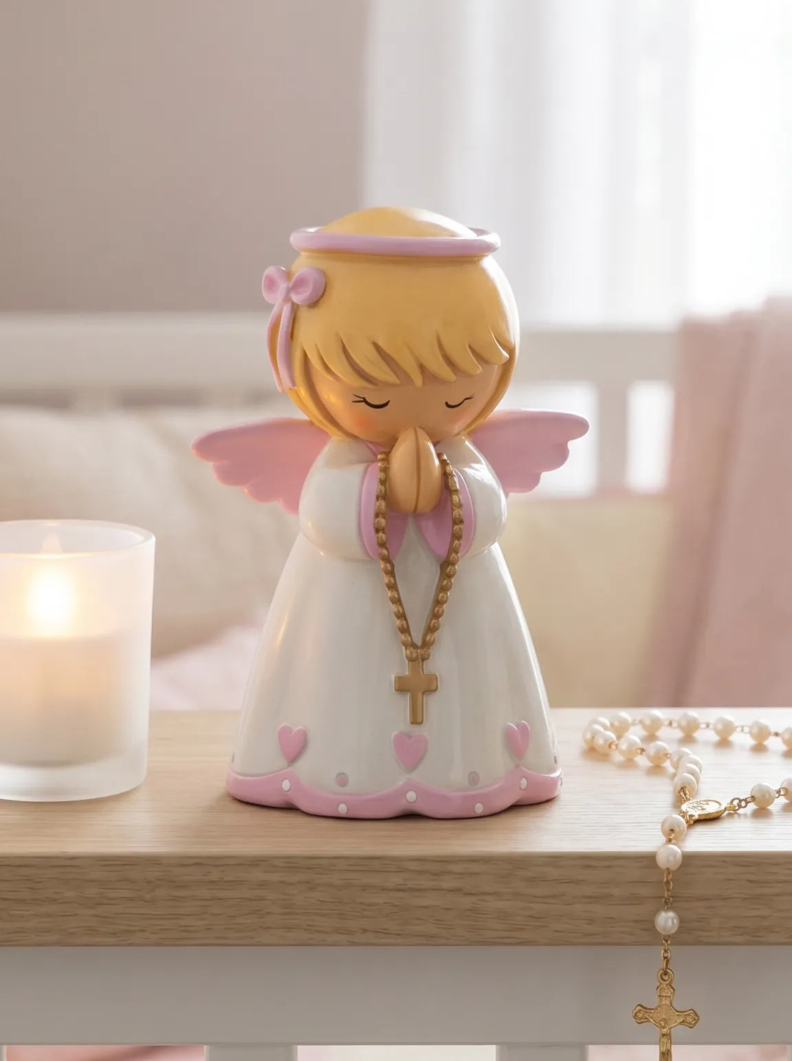 My Guardian Angel Girl Miniature Saint Statue