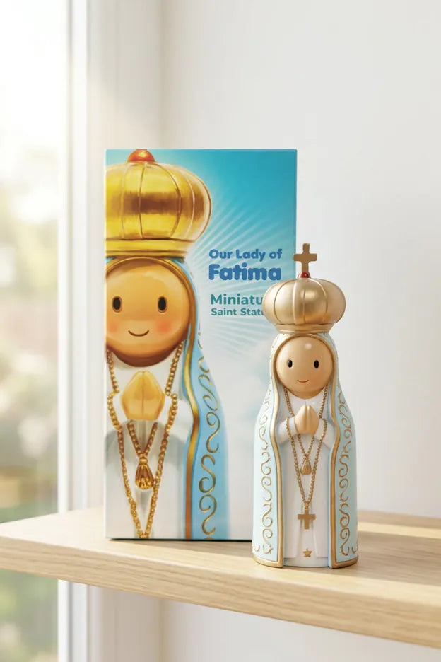 Our Lady Of Fatima Catholic Miniature Saint Statue