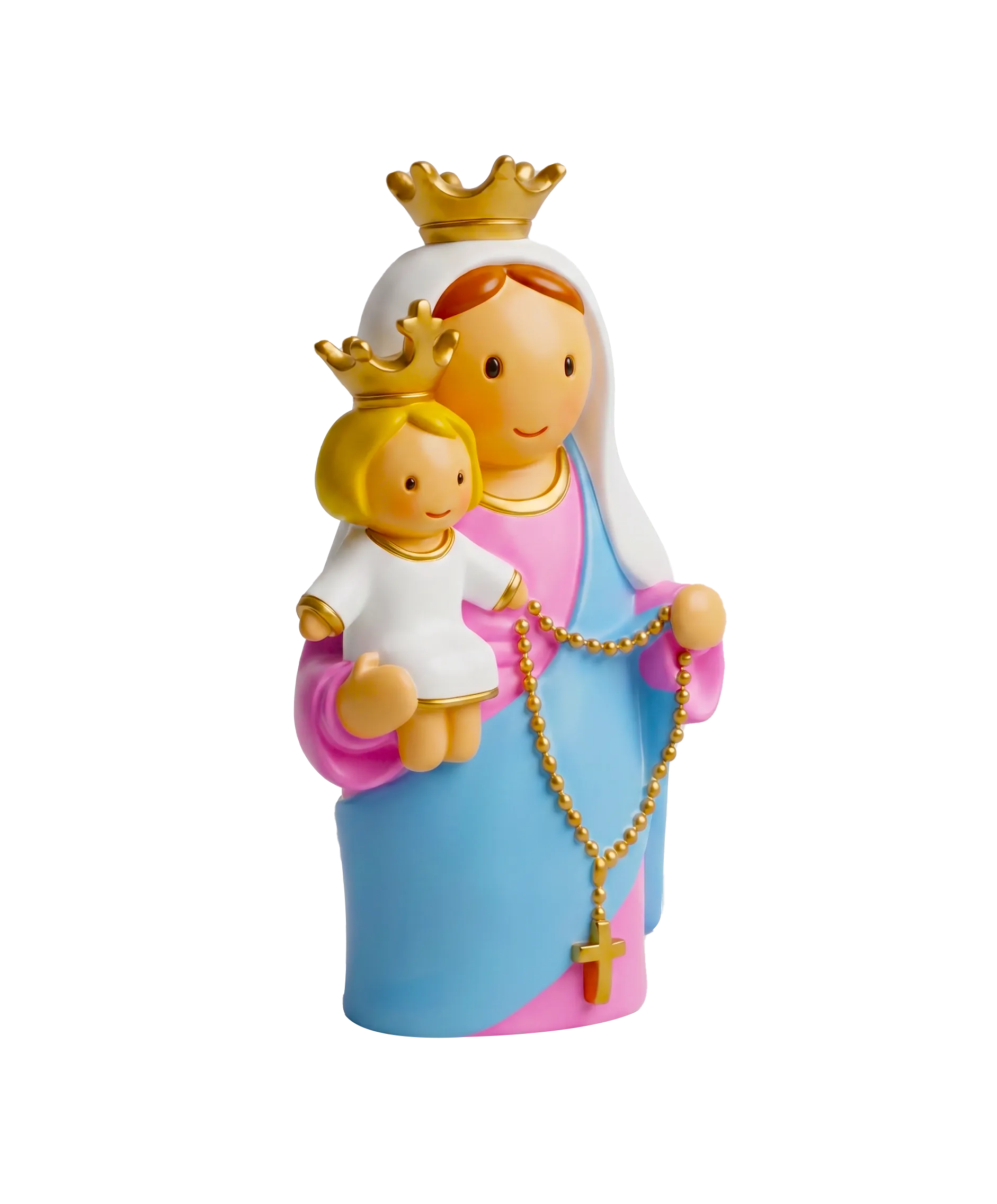 Our Lady Of The Rosary Miniature Saint Statue