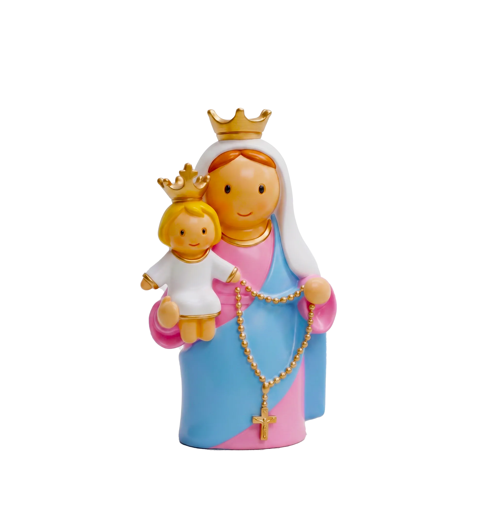 Our Lady Of The Rosary Miniature Saint Statue