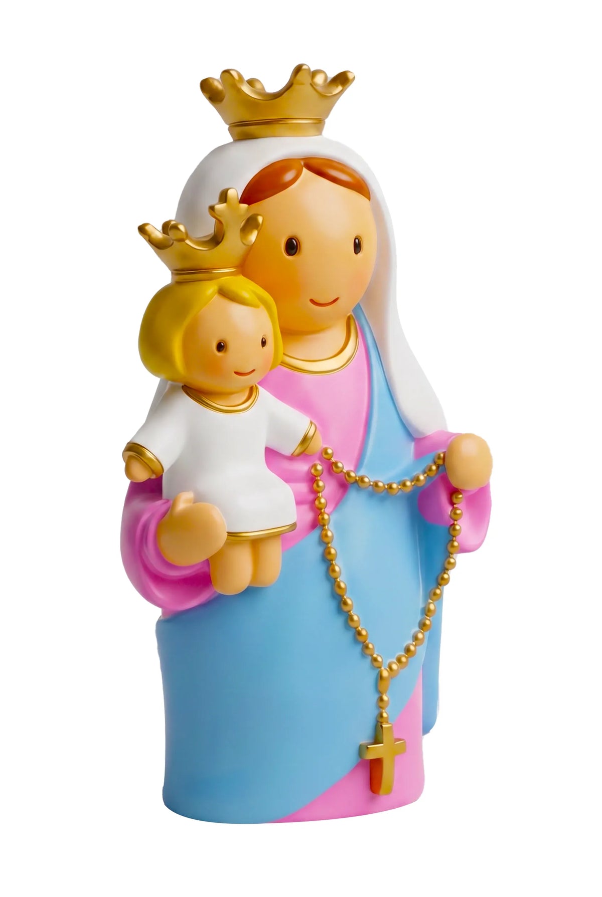 Our Lady Of The Rosary Miniature Saint Statue