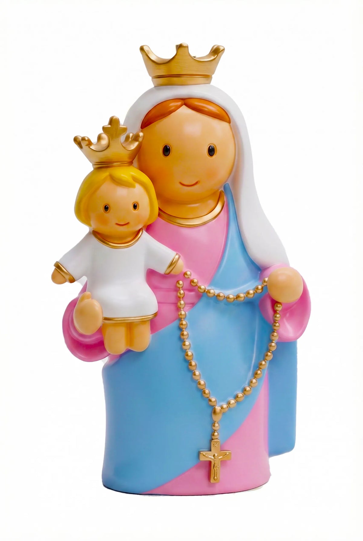 Our Lady Of The Rosary Miniature Saint Statue