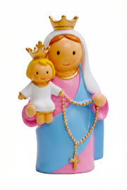 Our Lady Of The Rosary Miniature Saint Statue