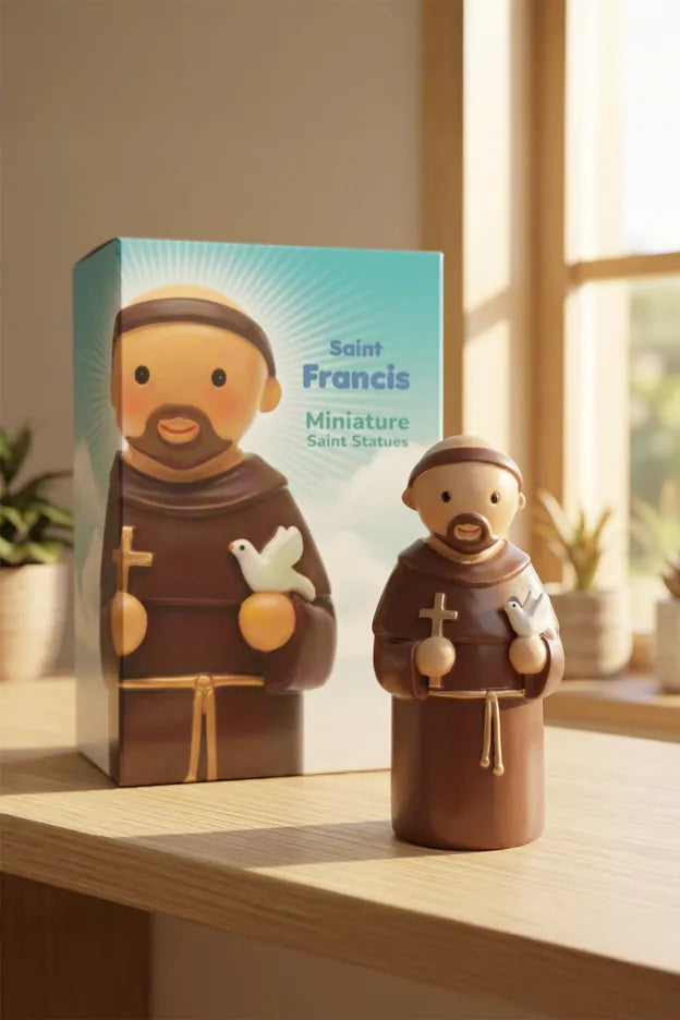 Saint Francis Of Assisi Miniature Saint Statue