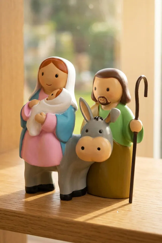 The Flight To Egypt Miniature Saint Statue