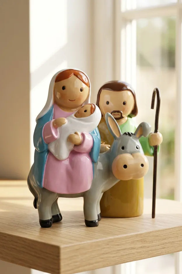 The Flight To Egypt Miniature Saint Statue