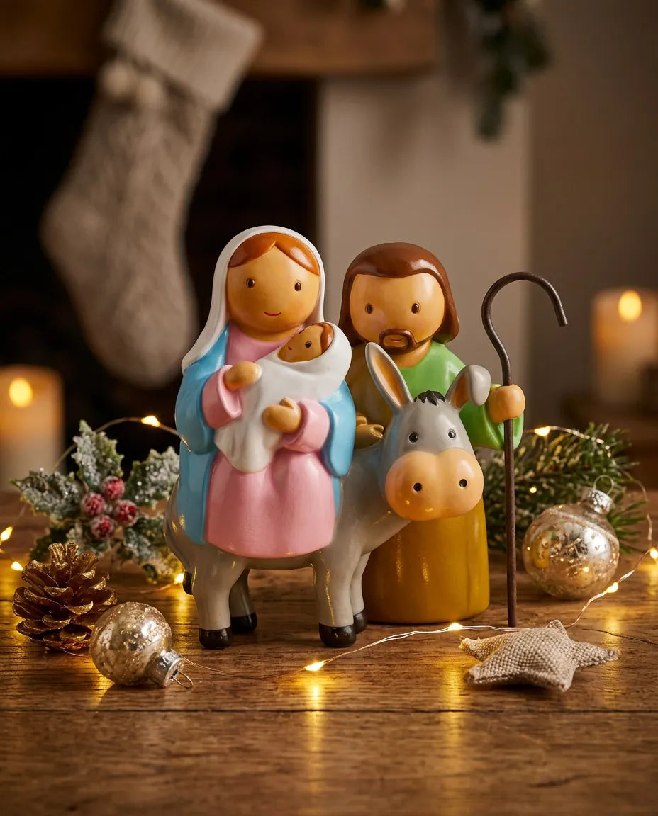 The Flight To Egypt Miniature Saint Statue