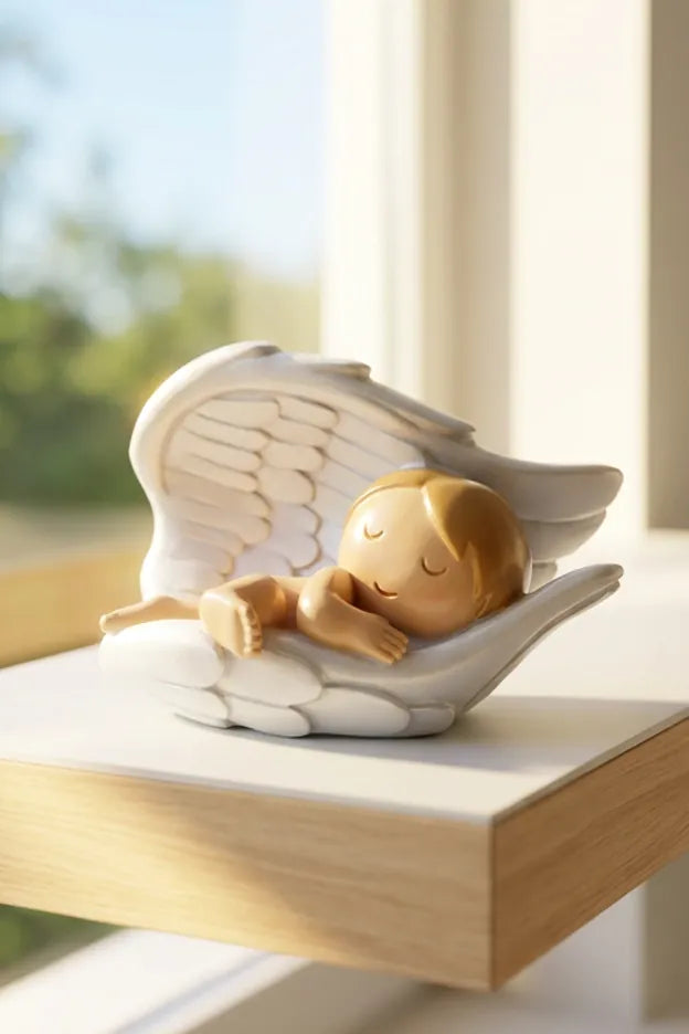 Under His Wings Miniature Saint Statue