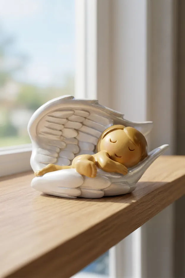 Under His Wings Miniature Saint Statue