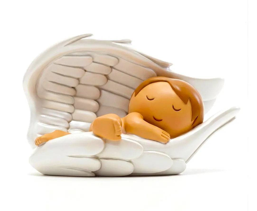 Under His Wings Miniature Saint Statue