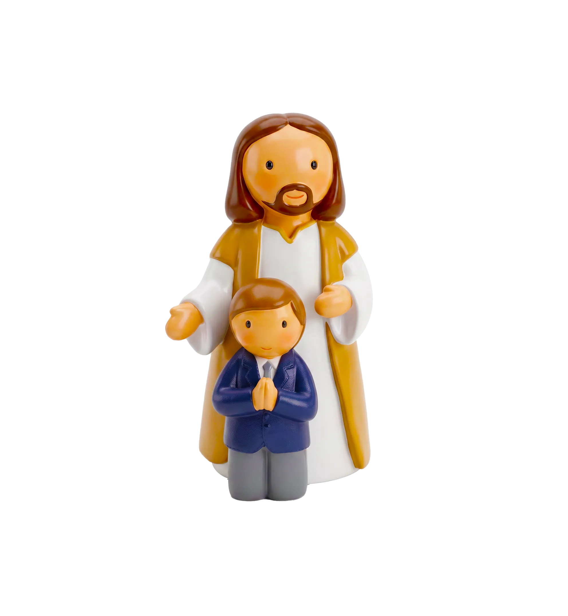 Walking With Jesus —  Boy Miniature Saint Statue