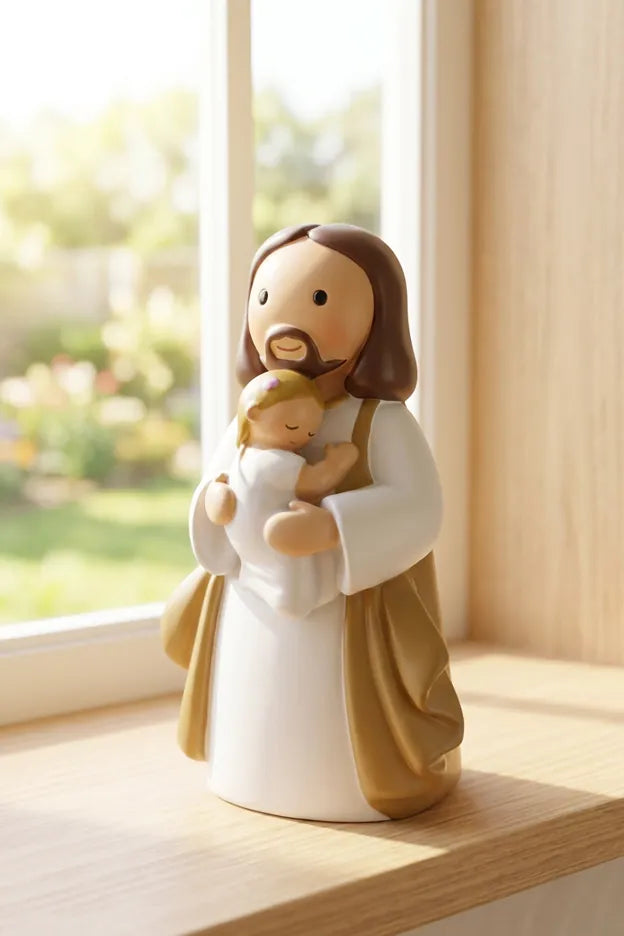 In Jesus' Arms Baby —  Boy Miniature Saint Statue