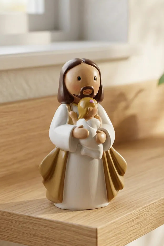 In Jesus' Arms Baby —  Boy Miniature Saint Statue