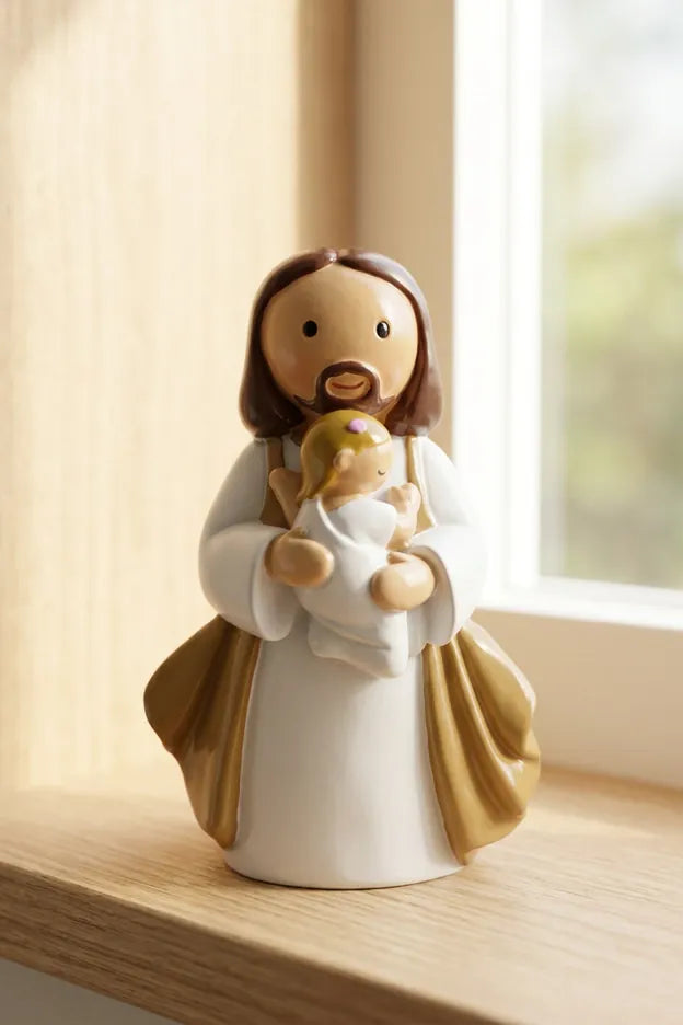 In Jesus' Arms Baby —  Boy Miniature Saint Statue