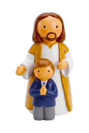 Walking With Jesus —  Boy Miniature Saint Statue
