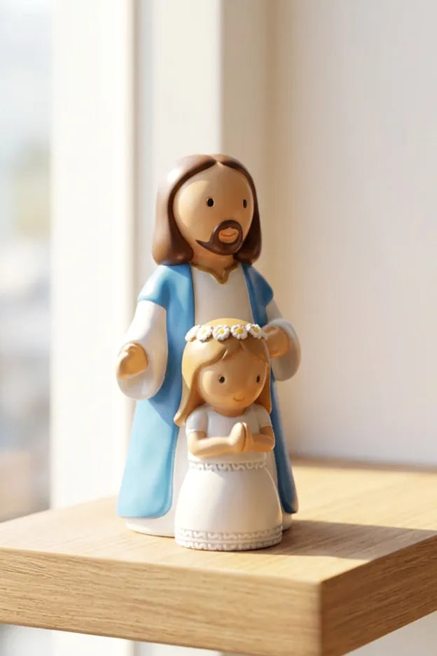 Walking With Jesus —  Girl Miniature Statue