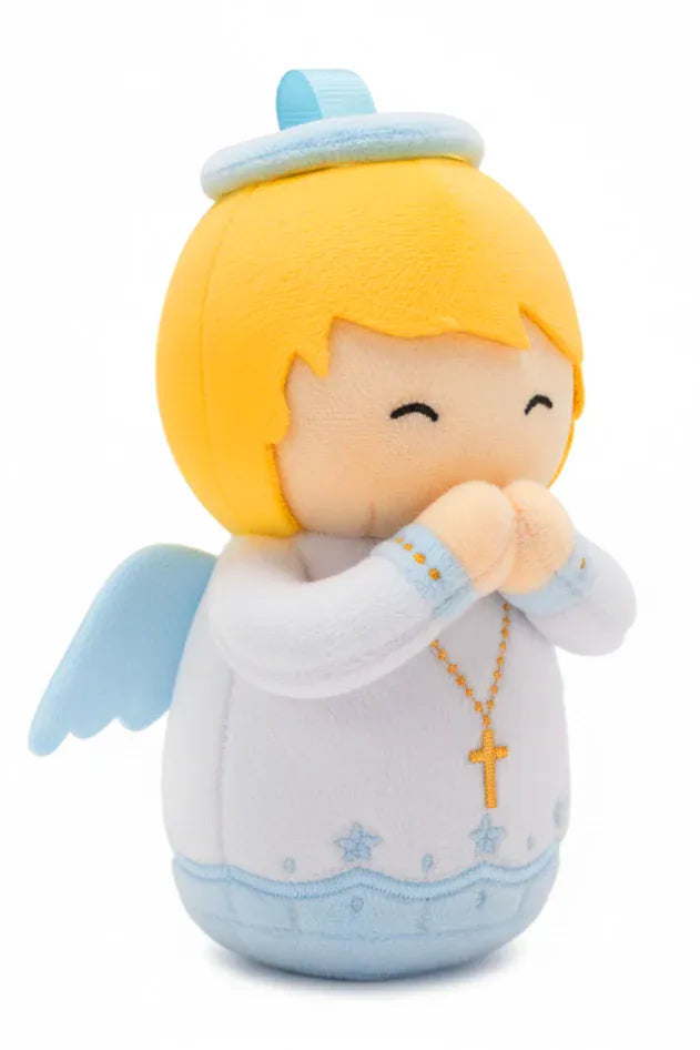 Guardian Angel Boy Catholic Mini 4.75" Plush Doll — Divine Protection