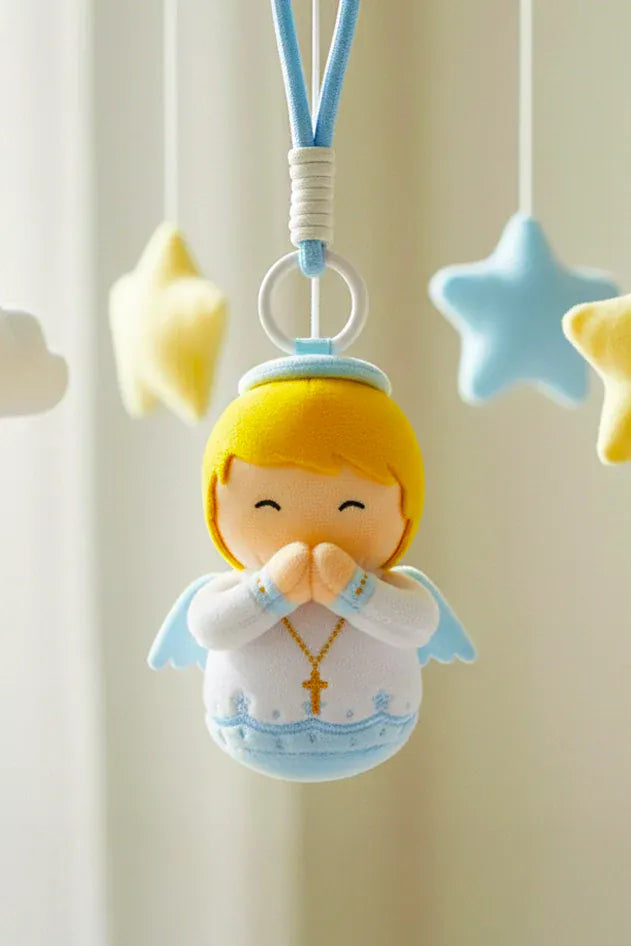 Guardian Angel Boy Catholic Mini 4.75" Plush Doll — Divine Protection