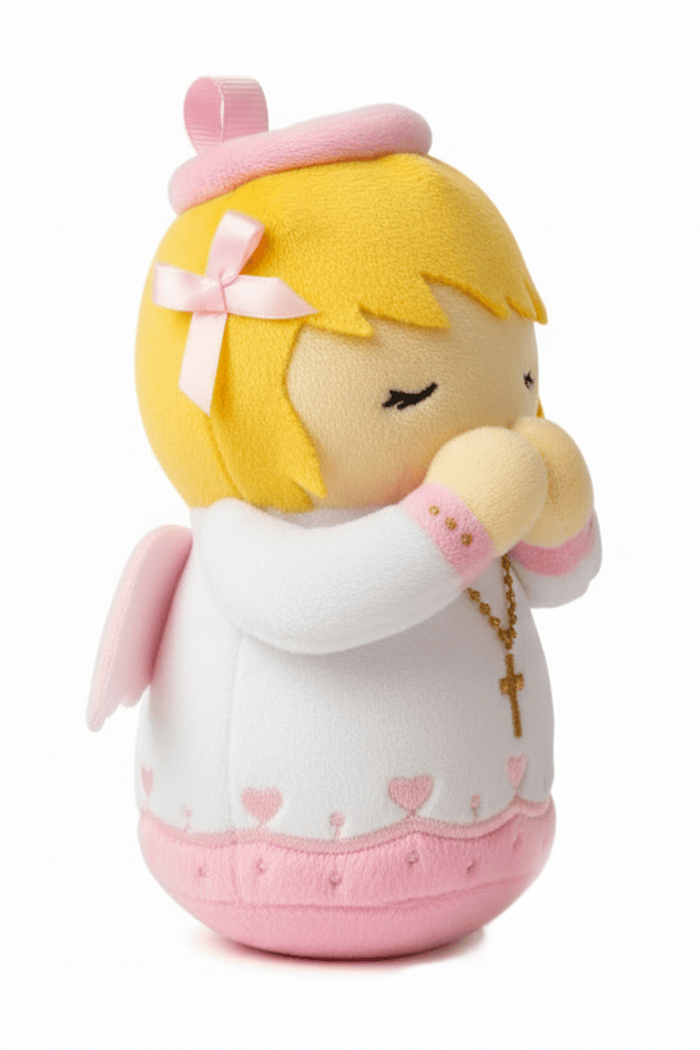 Guardian Angel Girl Catholic Mini 4.75" Plush Doll — Divine Protection
