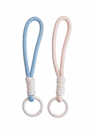 Little Buddy Lanyard Duo - Pink & Blue Plush | Toy Lanyards And Clips
