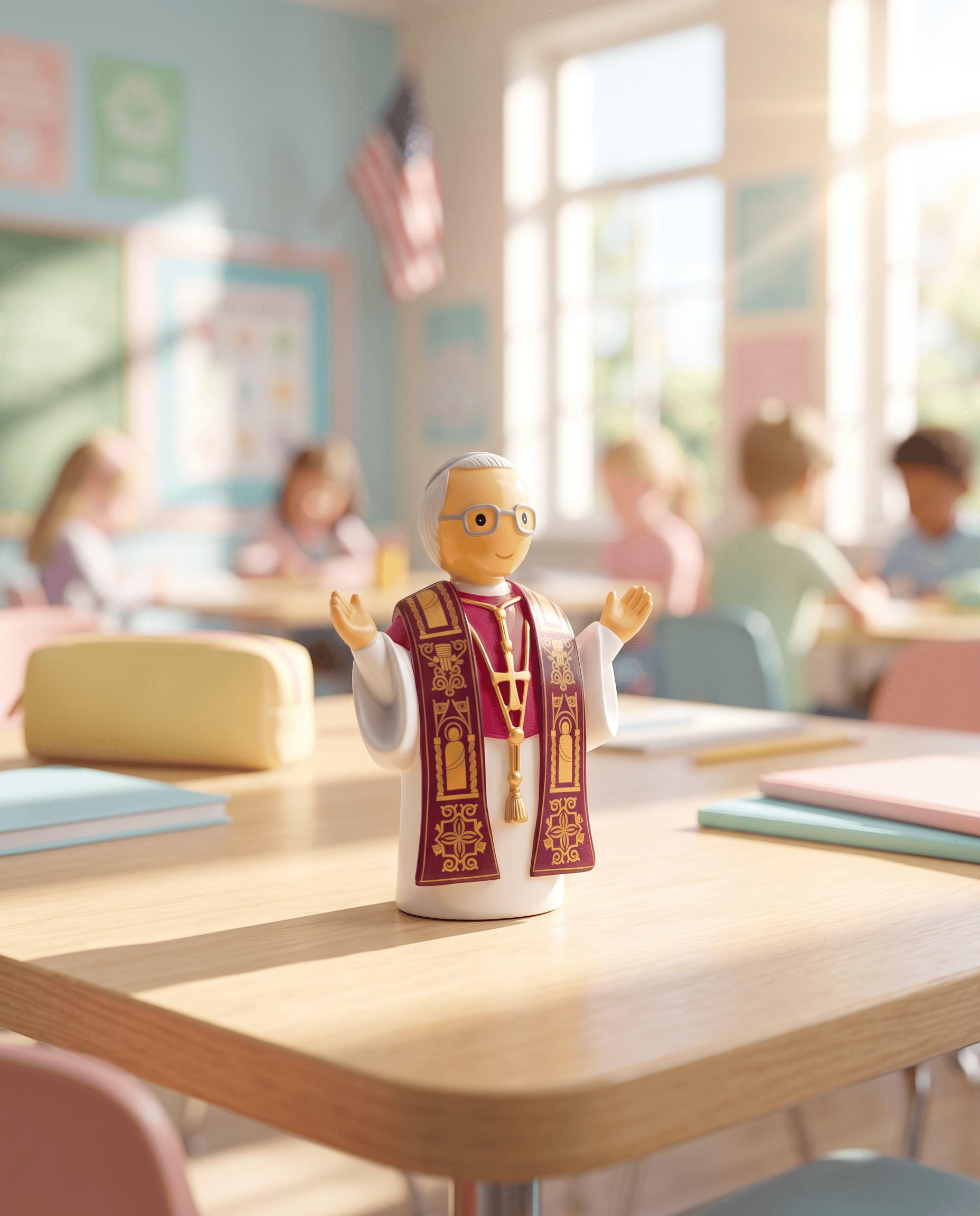 Pope Leo Xiv Miniature Saint Statue