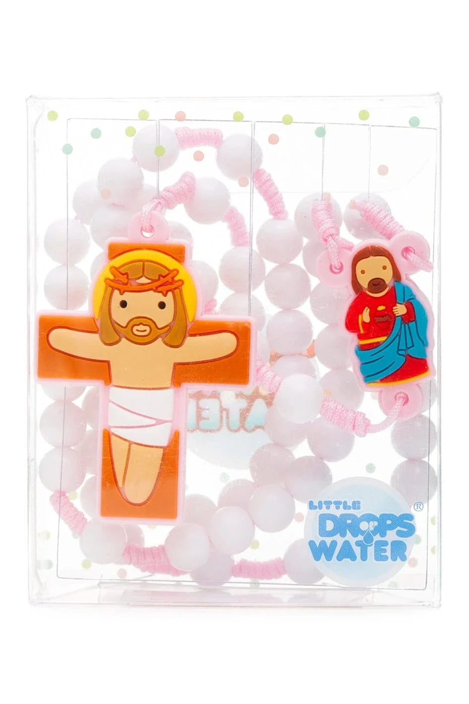 Sacred Heart Catholic Rosary Girls | Pink Prayer Beads | Little Drops Of Water