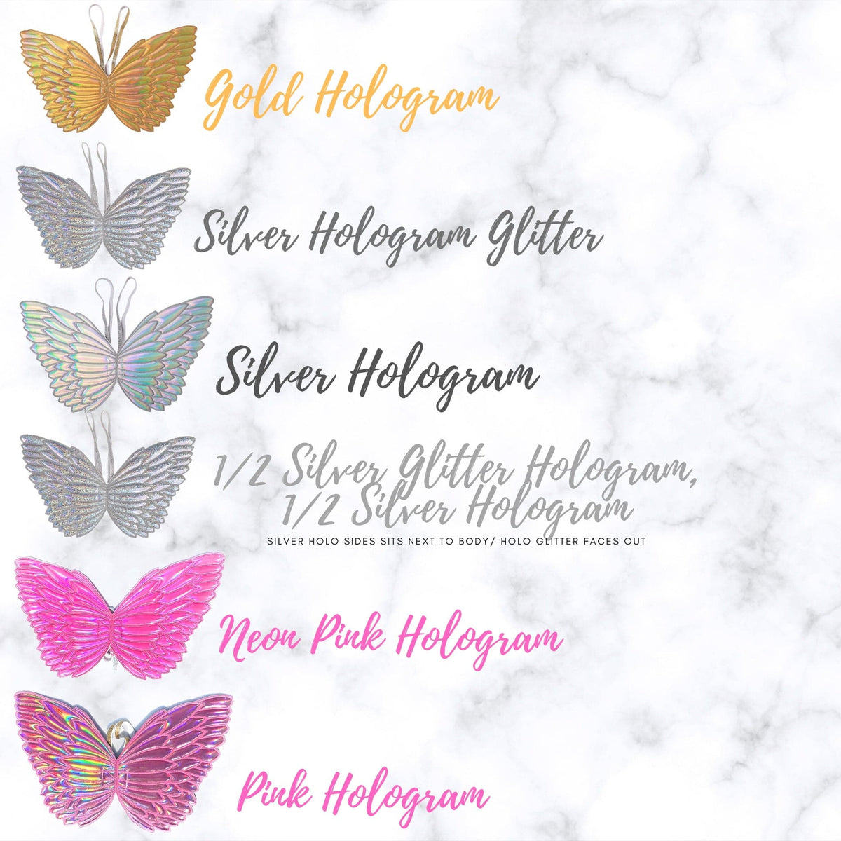 Little Girl Costume Hologram Fairy Wings
