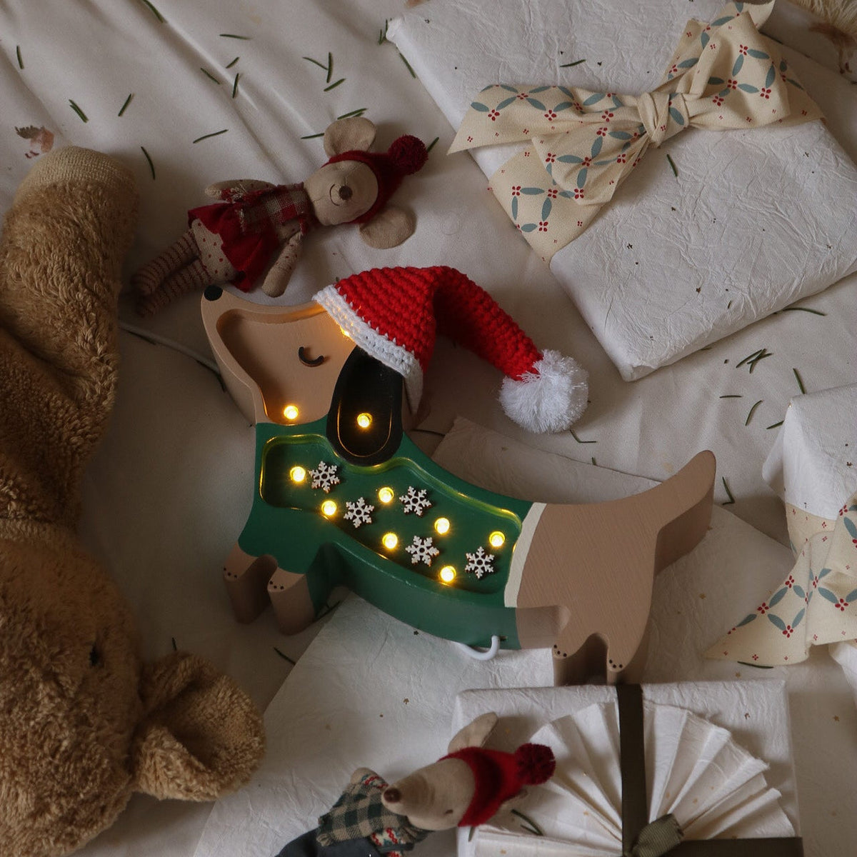 Little Lights Mini Holiday Puppy Lamp ~ Limited Edition