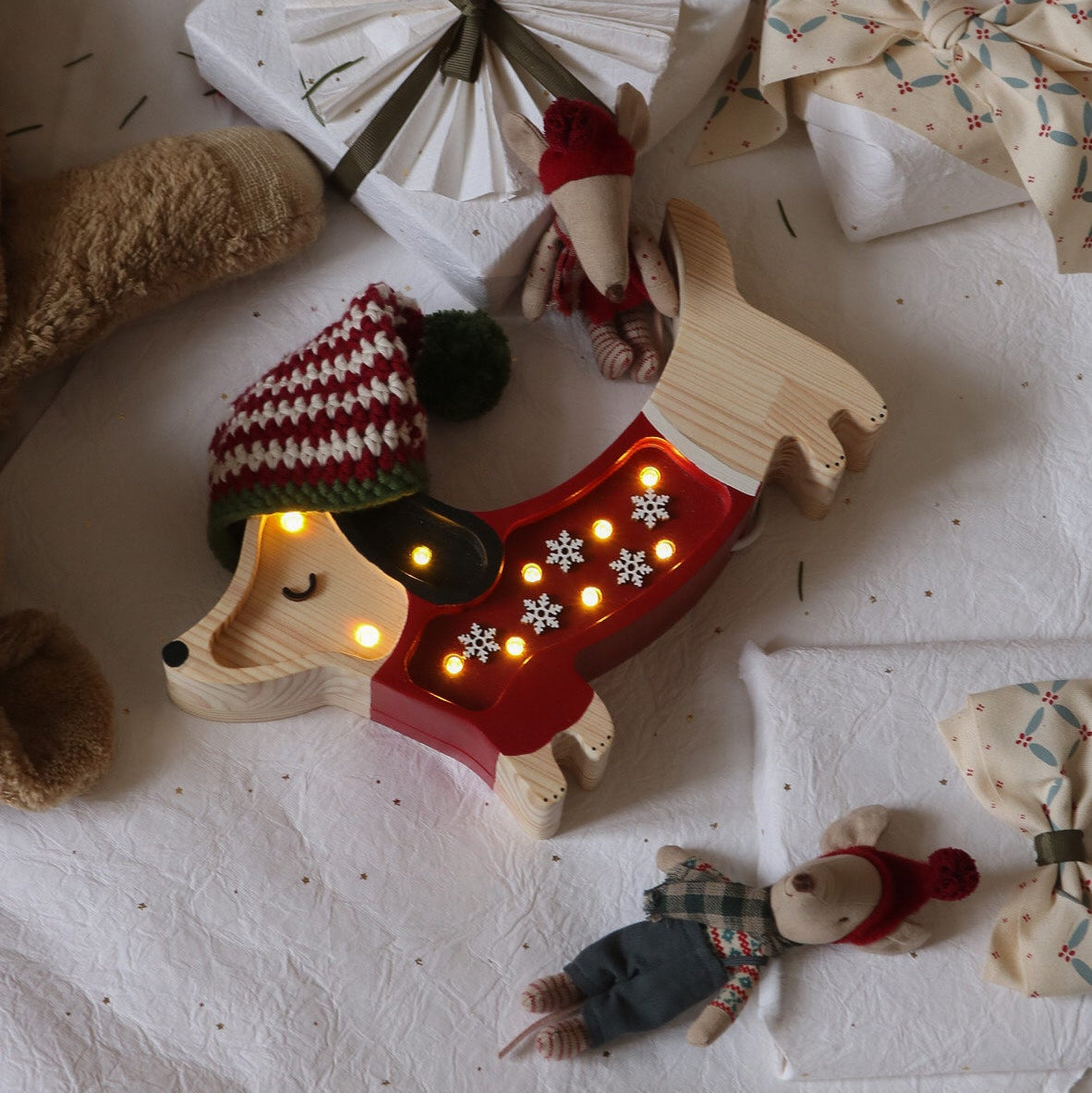 Little Lights Mini Holiday Puppy Lamp ~ Limited Edition