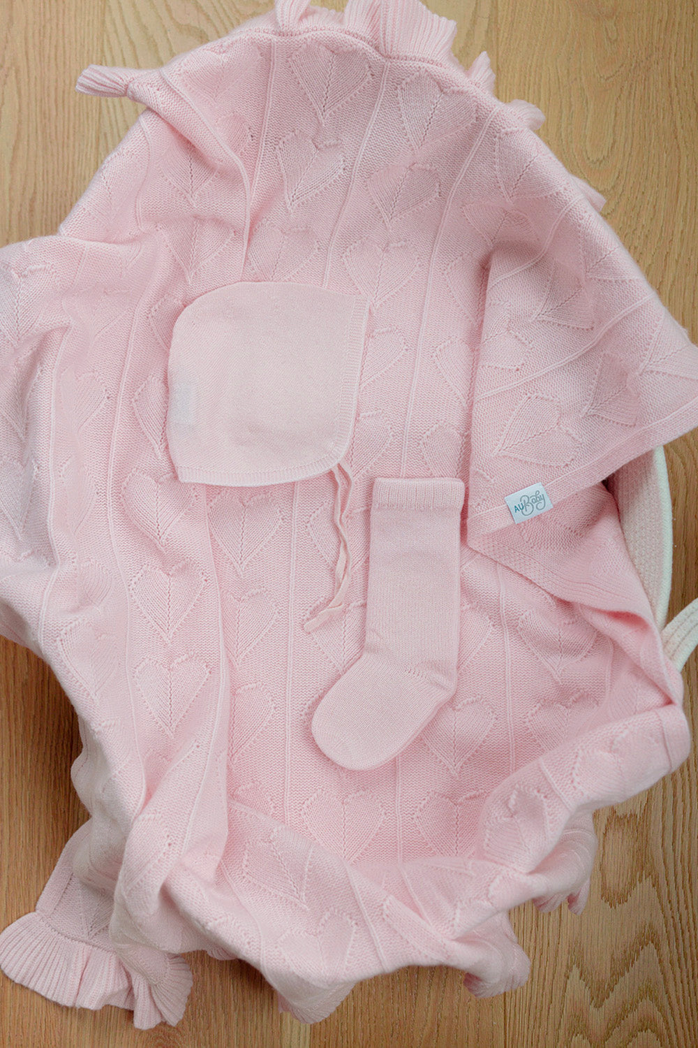 Cashmere Cloud Baby Blanket Gift Set - Peony