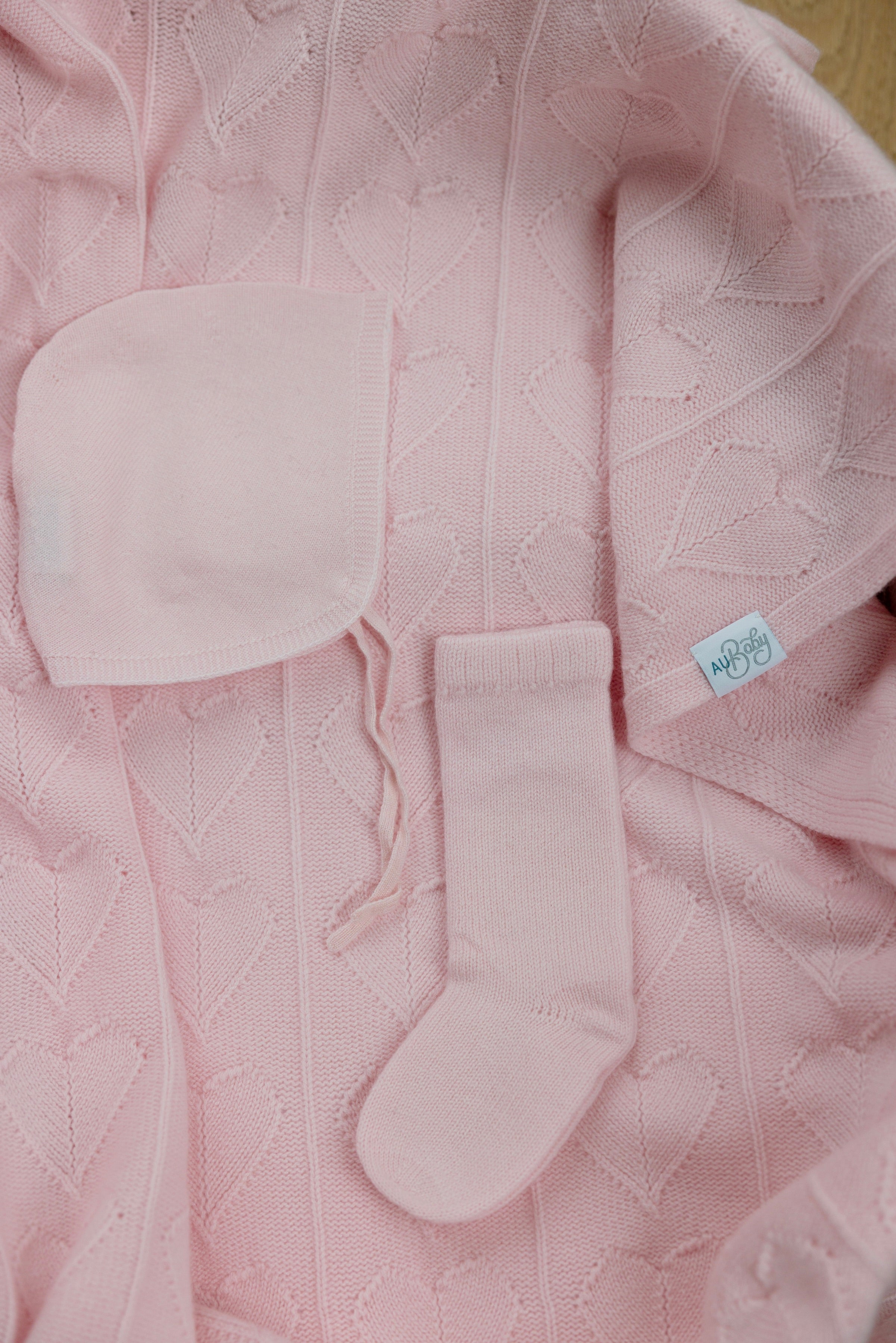Cashmere Cloud Baby Blanket Gift Set - Peony