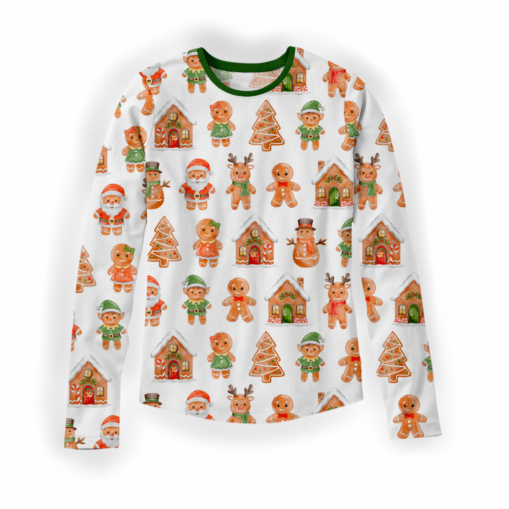 Christmas | Holiday Gingerbread | Adult Bamboo Top