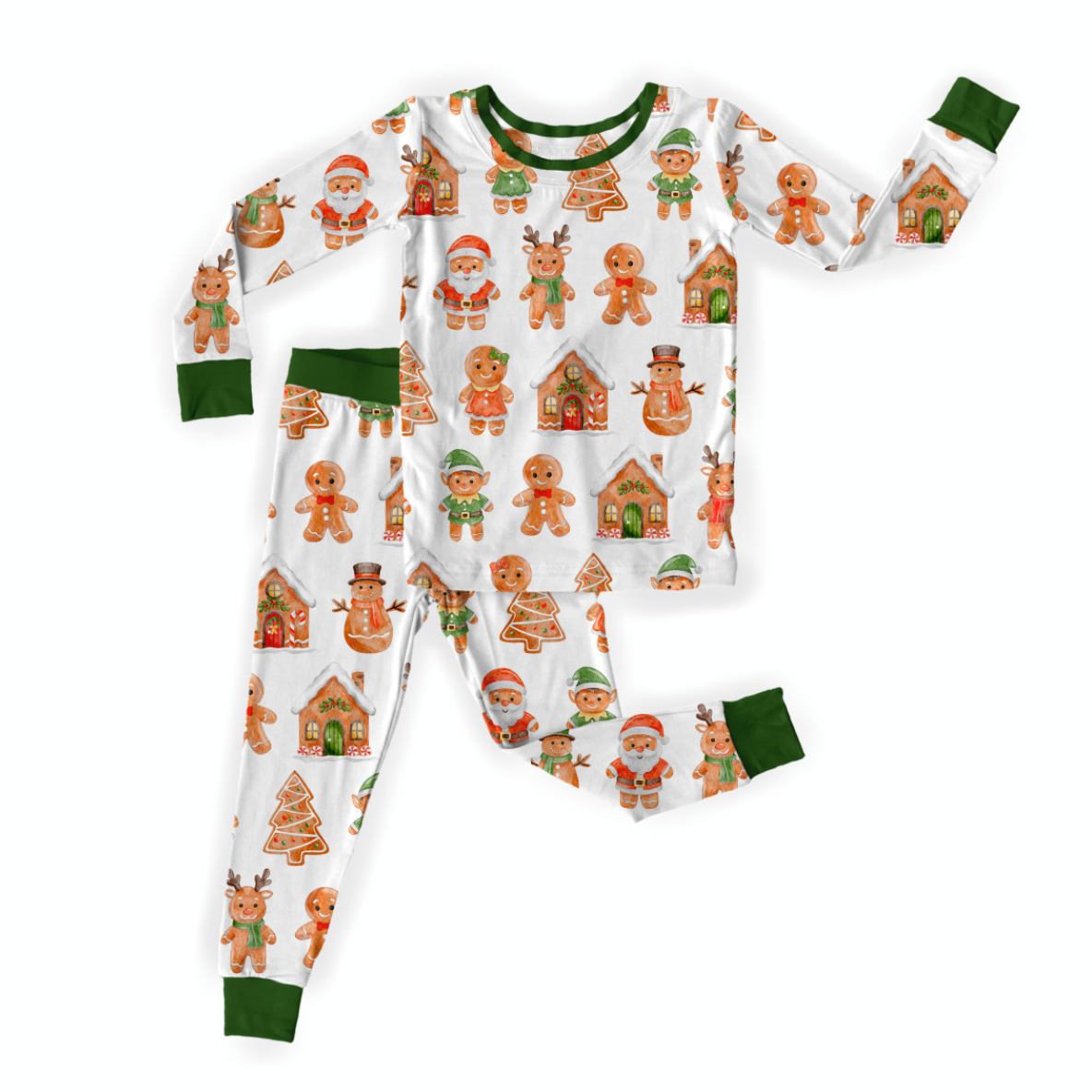 Christmas | Holiday Gingerbread | Bamboo Two-piece Pajamas