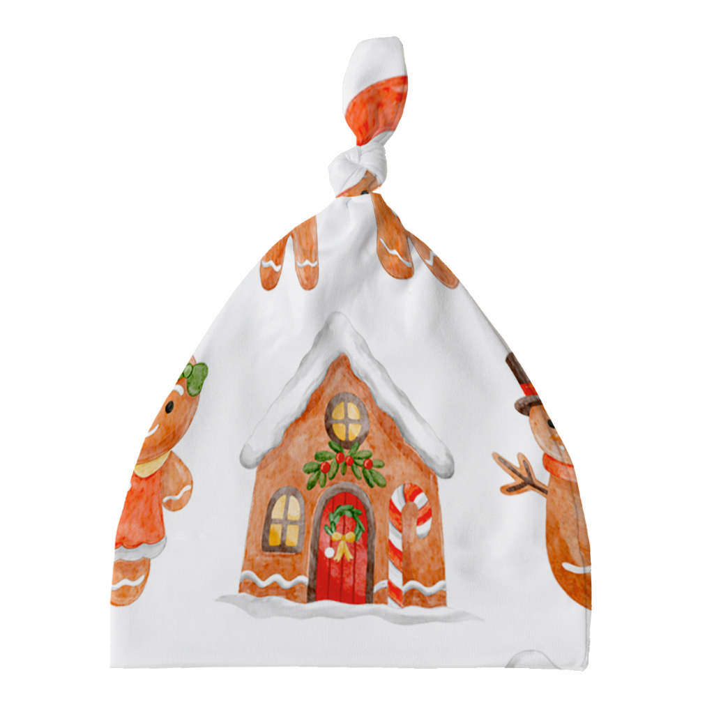 Christmas | Holiday Gingerbread | Bamboo Baby Knotted Hat