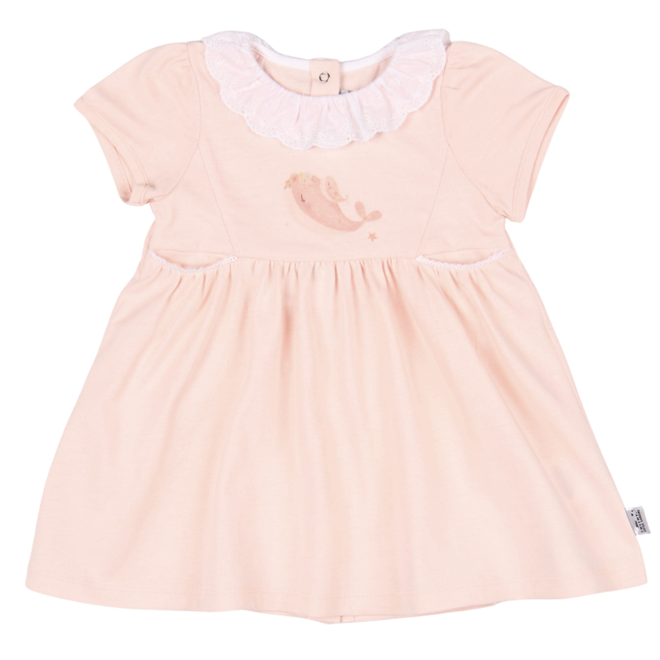 Girls Cloud Pink Organic Cotton Jersey Dress
