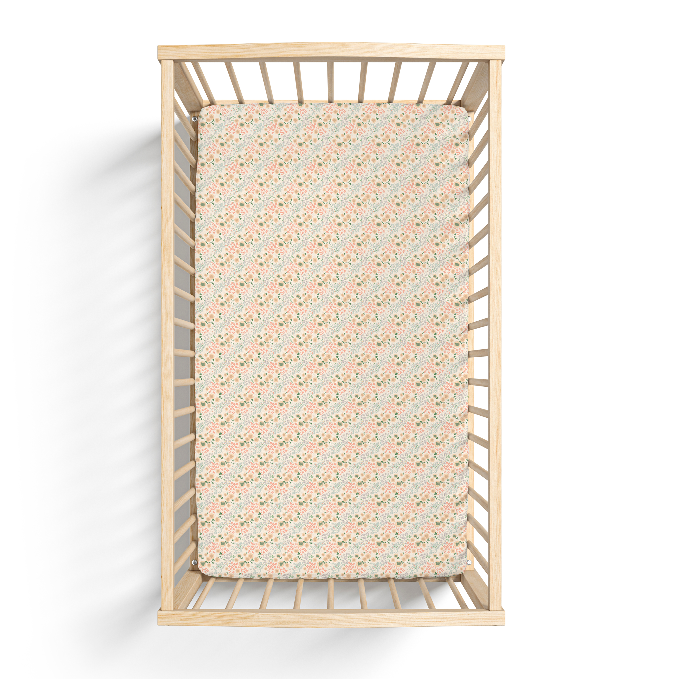 Jersey Knit Polyester Crib Sheet In Wildflower Meadow