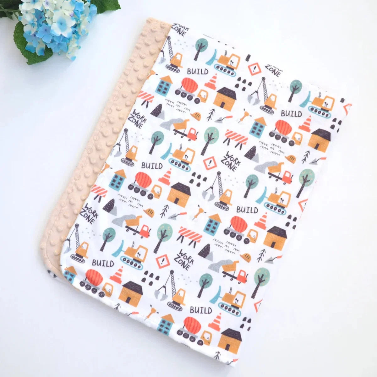 Little Builder Minky Baby Blanket