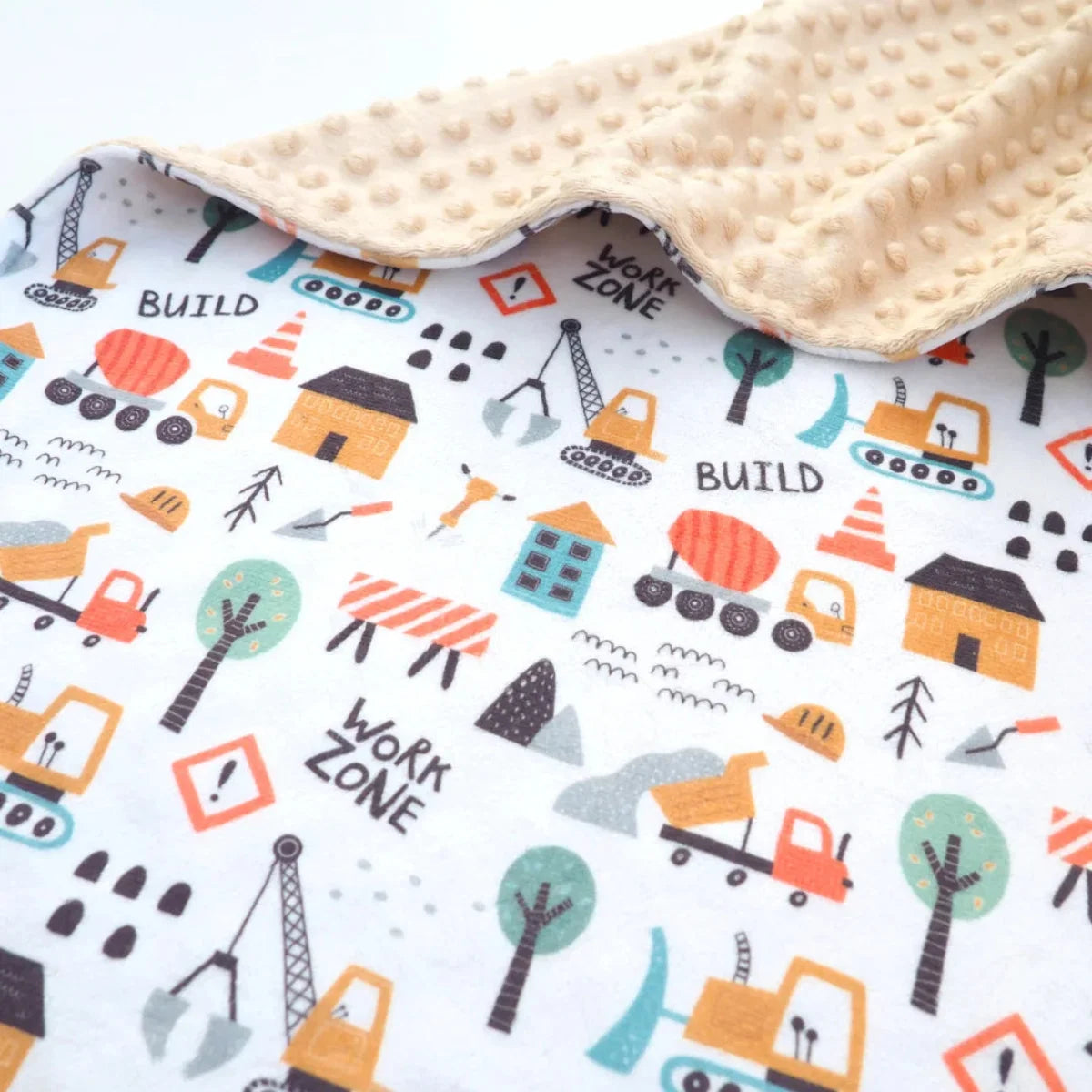Little Builder Minky Baby Blanket