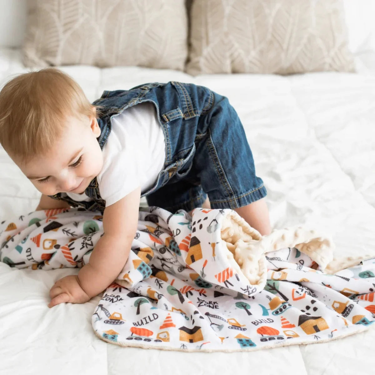 Little Builder Minky Baby Blanket