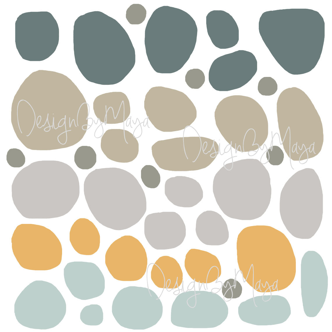 Watercolor Speckles & Dots - Fabric Nursery Wall Art Decals