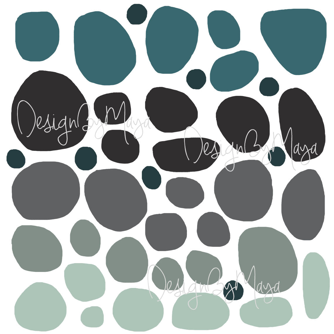 Watercolor Speckles & Dots - Fabric Nursery Wall Art Decals