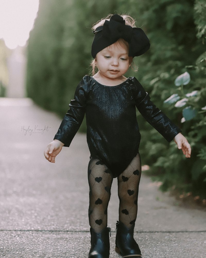 Livee Long Sleeve Leotard - Time-to-shine Onyx